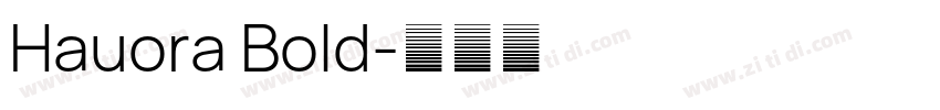 Hauora Bold字体转换